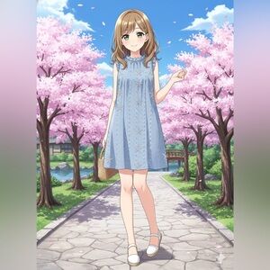 Embrace Elegance: Exquisite Blue Embroidered Dress!